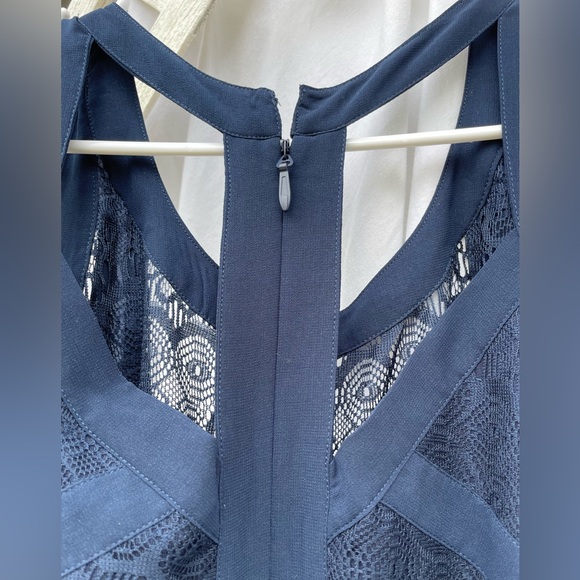 City Chic Paneled Bodice Maxi Dress French Navy - Picture 7 of 10